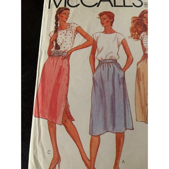 McCall's Misses Skirt Sewing Pattern Sz 8 7076 - Uncut - Picture 3 of 9